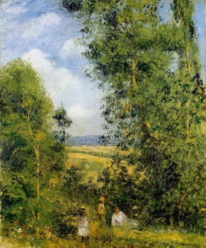  woods Art Painting - resting in the woods pontoise 1878 Camille Pissarro